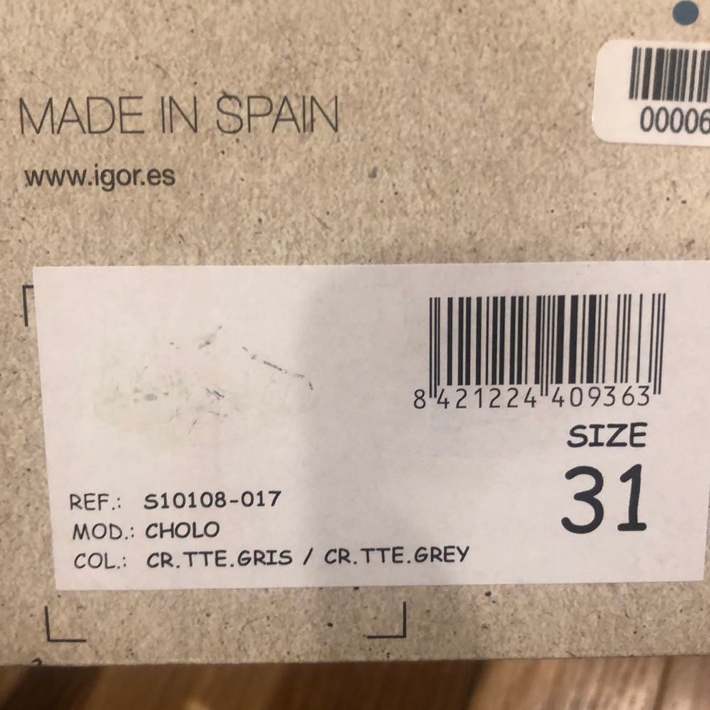 NIB Igor girls clear “jelly” sandals.  Sz: 31